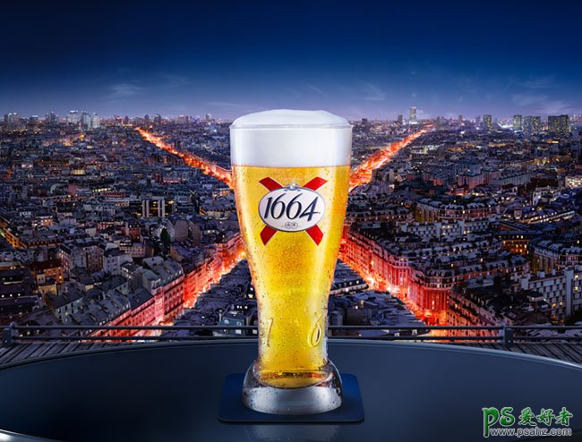 1664啤酒宣传平面设计作品欣赏，啤酒3D视觉设计欣赏，啤酒广告设