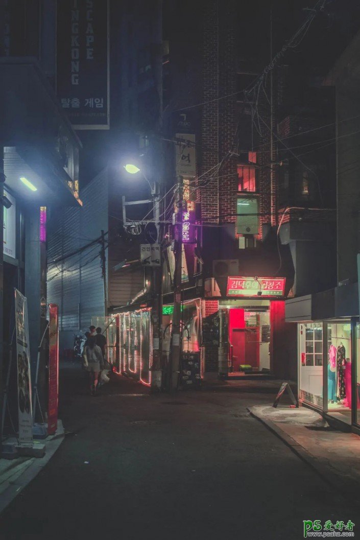 通过photoshop调色给夜景照片调出绚丽多彩的效果