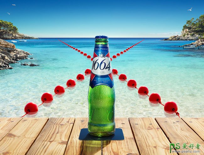 1664啤酒宣传平面设计作品欣赏，啤酒3D视觉设计欣赏，啤酒广告设