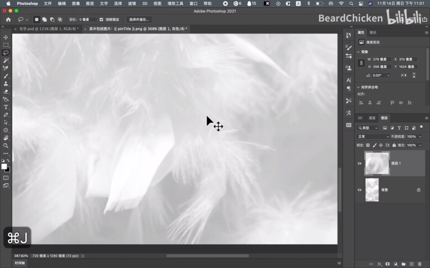 Photoshop制作温暖又有气质的羽毛字体效果,羽毛文字,羽毛字。