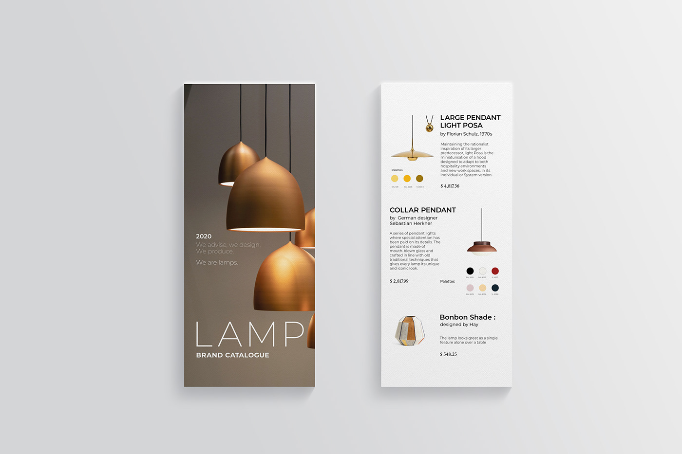 欣赏国外灯具产品画册设计作品,灯具产品宣传设计。