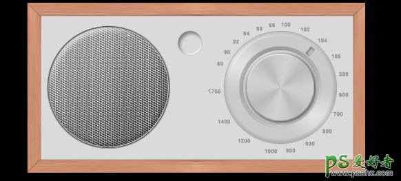 Photoshop手工制作一台古老的木质边框收音机实例教程