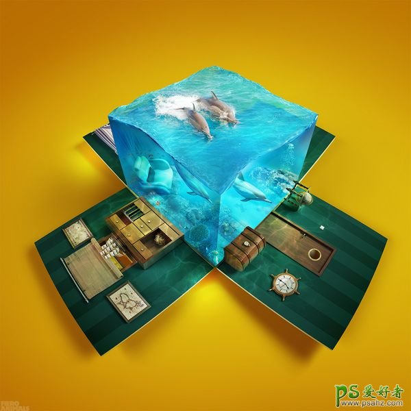 非常炫酷个性的魔盒海报图片，创意魔盒合成设计作品。