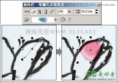CorelDRAW实例教程：手绘中国画（荷花图）中国画制作教程