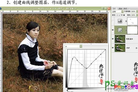 photoshop给梦中漂亮少女调出灰度艺术照效果