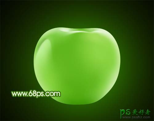 PS实例教程：制作青绿色的青苹果图片素材教程