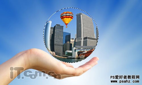 photoshop设计一幅魔法水晶球城市场景图片教程实例