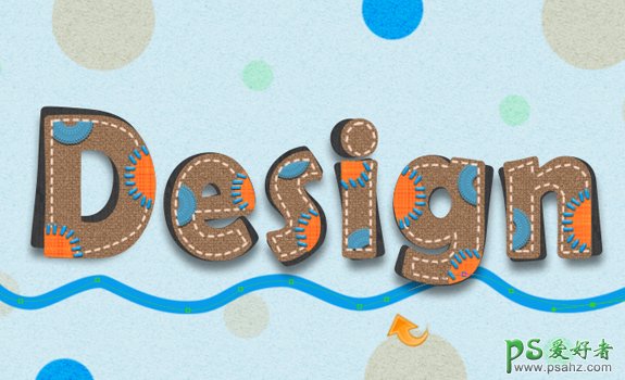 PS创意设计一种可爱的纺织面料文字效果_面料文字特效制作