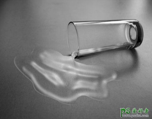 ps新手教程：打造一种水流出玻璃杯的效果-PS流水特效