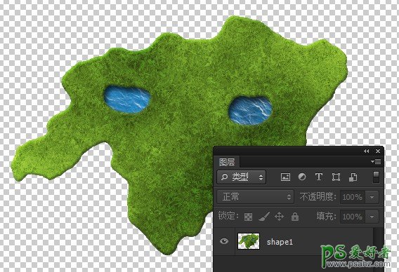 利用各种photoshop素材笔刷合成出卡通3D地图效果