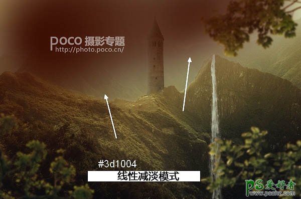 PS图片合成实例：创意打造霞光中西域古建筑屹立在山峰中的场景特