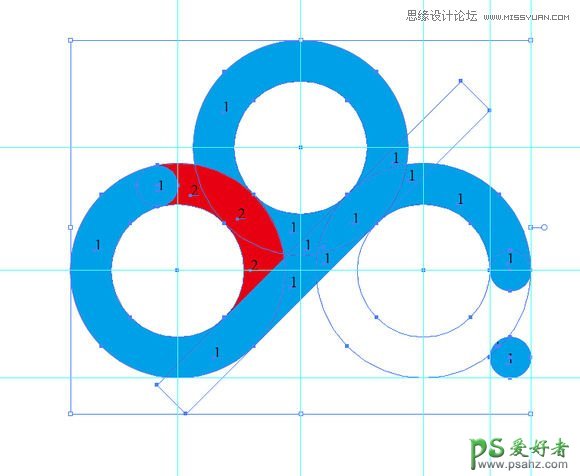 使用Illustrator用规尺法来绘制简单的百度云LOGO图标