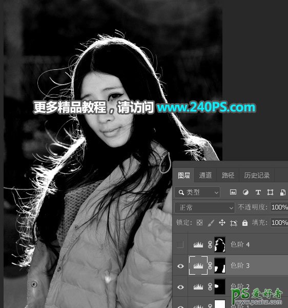 学习用photoshop通道工具快速抠出在微风中拍摄的长发美女照片。