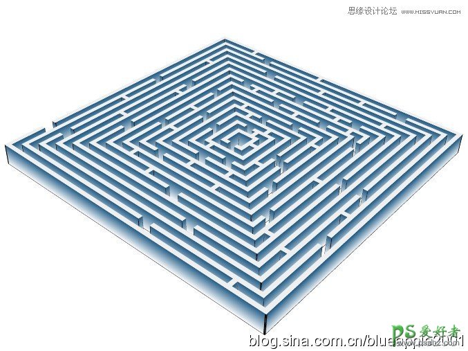 AI制作一个超酷的三维立体迷宫效果图，3D质感的迷宫图片素材