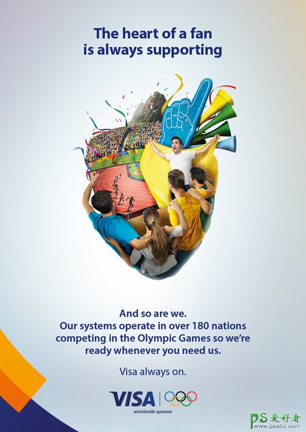 奥运会宣传画设计作品：VISA 2016巴西里约奥运会创意宣传视觉设