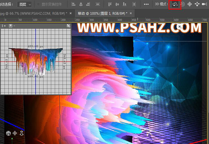 学习用Photoshop2019中的3d功能制作超炫的立体花海报效果图