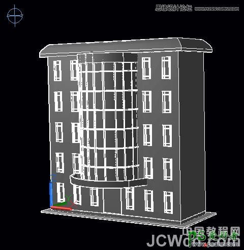 AutoCAD建模实例教程：运用曲面命令创建楼房，曲面创建房屋模型