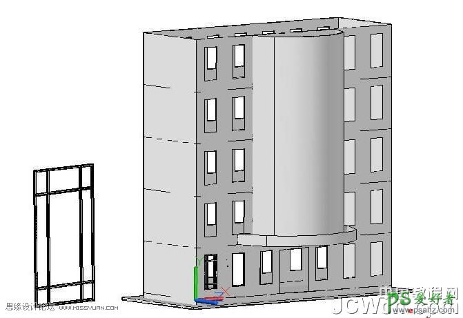 AutoCAD建模实例教程：运用曲面命令创建楼房，曲面创建房屋模型