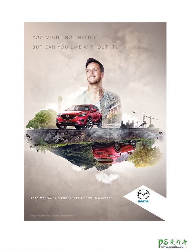 一组非常霸气的汽车海报作品，非常牛气的创意汽车宣传海报。