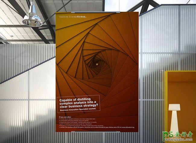 另类风格的几何形图案海报设计欣赏，SAATCHI系列几何视觉海报设
