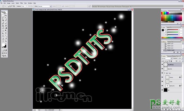 photoshop设计个性的发光描边字，梦幻的描边字，描边字制作教程
