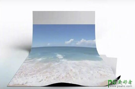 Photoshop创意合成纸张上壮丽的海景图，视野开阔的海洋世界。