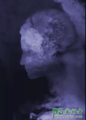 PS人物合成实例：学习用溶图技术给美女头像合成出神秘的烟雾效果