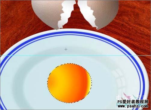 PS实例教程：制作逼真的碟子及打开的鸡蛋黄效果图片