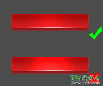 PS按扭制作教程：设计红色3D质感网页按扭，3D立体感的网页按扭制