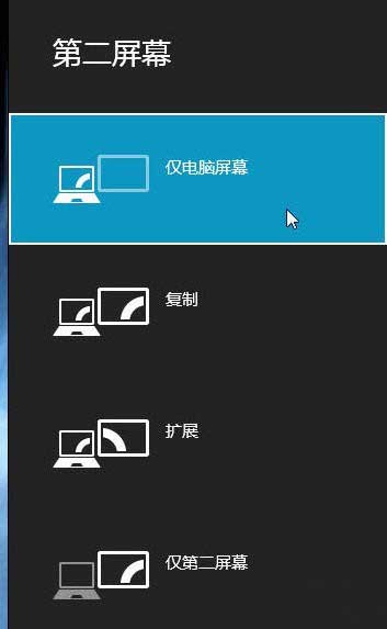 Win8切换第二屏幕有什么快捷键