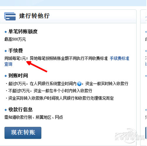 【建行网银转账手续费】步骤6