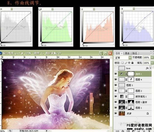 PS合成教程：设计梦幻效果的蝴蝶仙子小美女图片