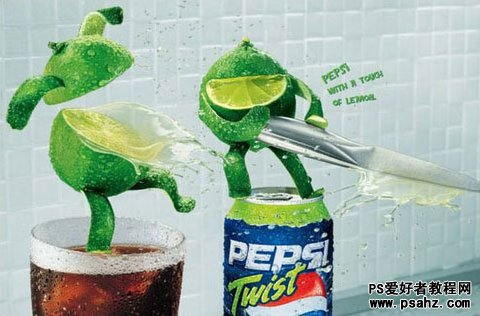 PS作品欣赏：创意的饮料宣传广告设计作品