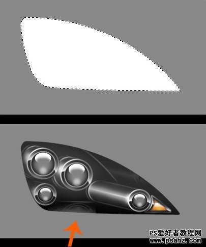 PS鼠绘教程：鼠绘质感的汽车前灯，大灯。