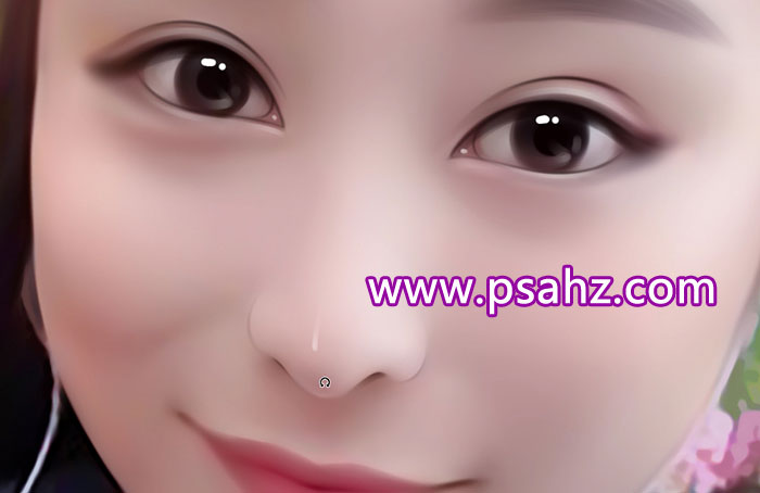 PS结合painter sai给清纯小妹伊人艺术照制作成唯美手绘风格