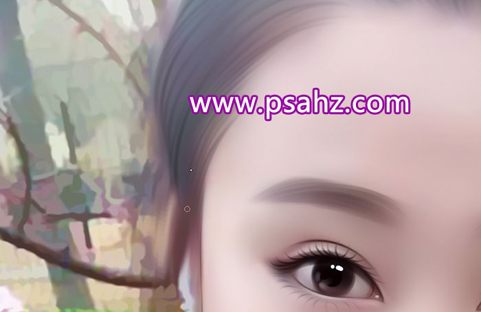 PS结合painter sai给清纯小妹伊人艺术照制作成唯美手绘风格