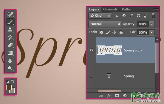 Photoshop文字特效教程：学习制作清新可爱的黄朵艺术字，春天花