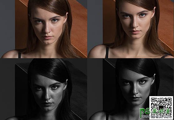 PS高低频修图实例教程：打造出质感皮肤效果的外国美女人像照片