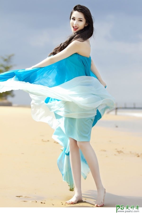 高颜值的气质女神西西艺术人像摄影写真集，蓝燕吊带长裙性感尤物