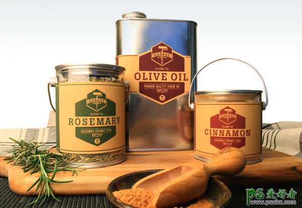国外创意的食品包装设计欣赏：Garage Chef 香料烹饪品牌包装设计
