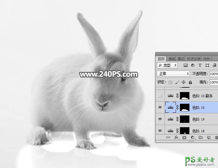 Photoshop快速抠出背景色彩简单的动物图片，抠出可爱的小白兔。