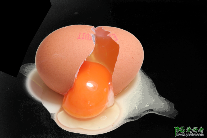 PS图片合成教程：把打碎的鸡蛋与苹果完美合成到一起，苹果鸡蛋黄
