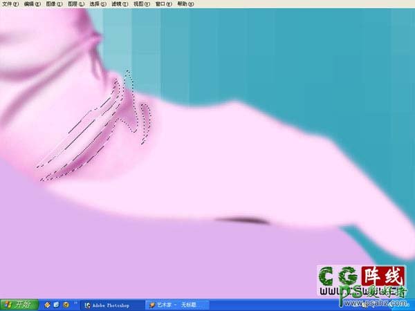 PS鼠绘教程：绘制漂亮的美女紫色婚纱艺术照实例教程