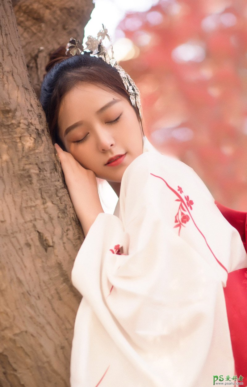 漂亮的日本和服美女素雅清新写真图片，日本清纯少女户外唯美写真