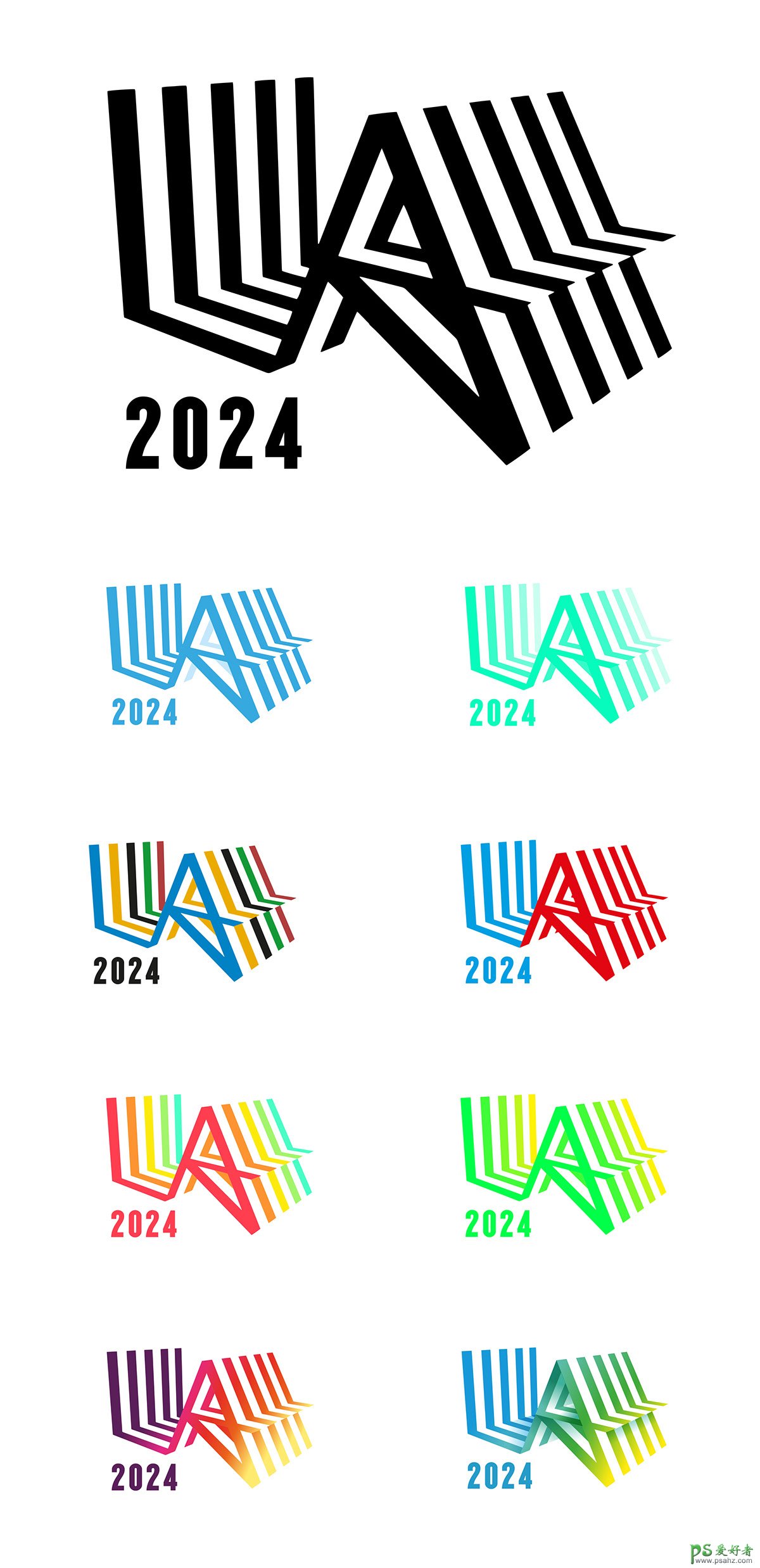奥运会标志设计作品欣赏-2024洛杉矶申办奥运举办城市标志设计