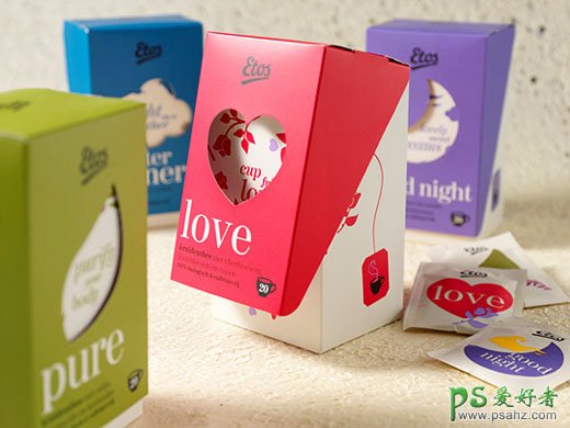 创意个性的产品包装设计，女性化的ETOS茶包装设计作品欣赏