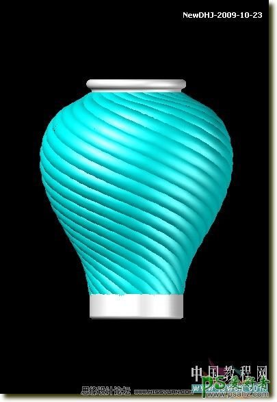 AutoCAD三维建模实例教程：学习制作一个漂亮的陶罐，螺旋体的制