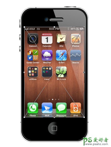 Photoshop手绘一款逼真的iPhone 4S手机_iPhone 4S手机制作