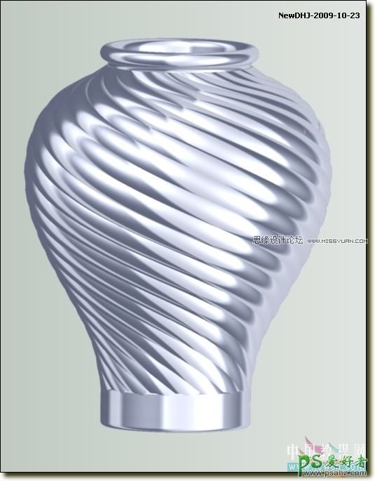 AutoCAD三维建模实例教程：学习制作一个漂亮的陶罐，螺旋体的制