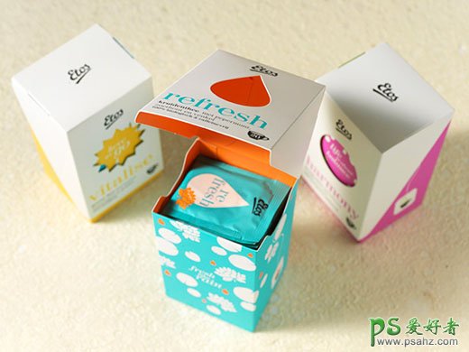创意个性的产品包装设计，女性化的ETOS茶包装设计作品欣赏